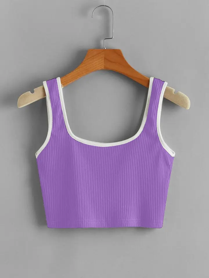 Knite wolf Women's crop top Scoop Neck Lavender