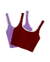 Knite Wolf Premium Women's Crop Top with Contrast Scoop Desgin ( Pack of 2 color)