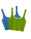 Knite Wolf Premium Women's Crop Top with Contrast Scoop Desgin ( Pack of 2 color)