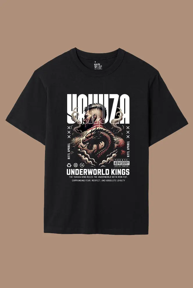 🔥 Knite Wolf – High-Impact Graphic Print | 100% Cotton | 180 GSM