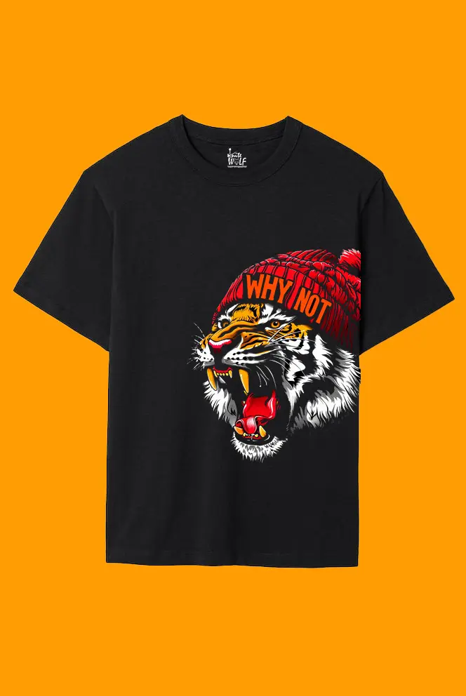 🔥 Knite Wolf – High-Impact Graphic Print | 100% Cotton | 180 GSM