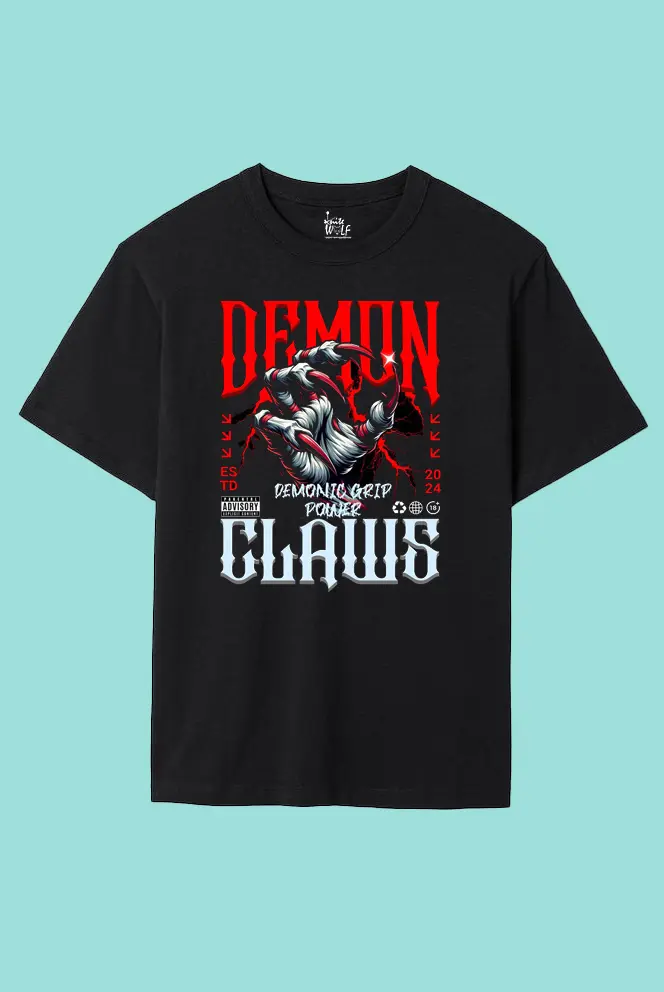 🔥 Knite Wolf – High-Impact Graphic Print | 100% Cotton | 180 GSM