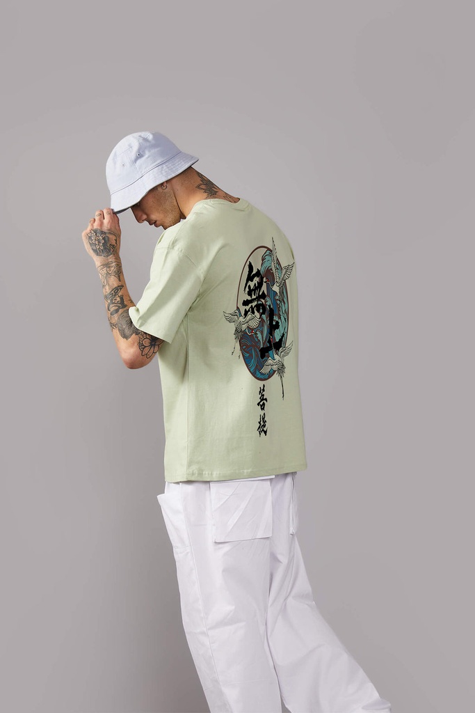 Knite wolf Mens overize premium t-shirt Abstract print 180 gsm Pista