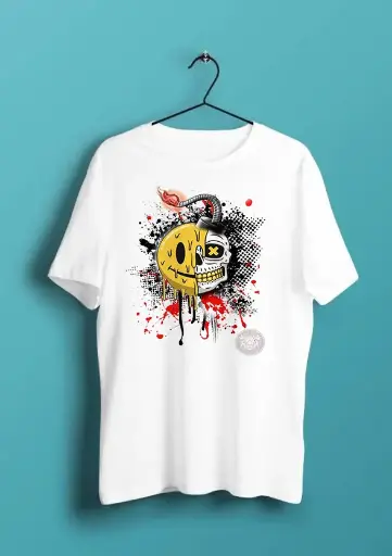 [DESIGN 12] Knite Wolf Graphic Print T-Shirt - Soft Fabric, Trendy Design (Only ₹99)