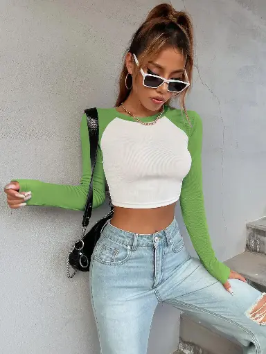 Knite Wolf Women’s Full Sleeve RaglanTop – Premium Knit Fabric, Comfortable & Stylish