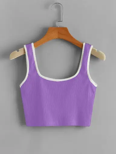 Knite wolf Women's crop top Scoop Neck Lavender