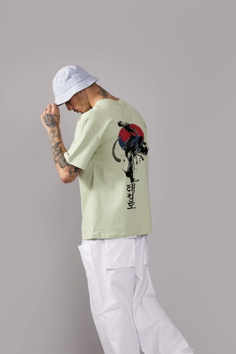 Knite wolf Mens overize premium t-shirt Ninja warrior print 180 gsm  Pista