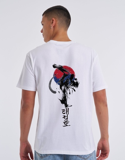 Knite wolf Mens overize premium t-shirt Ninja warrior print 180 gsm  White