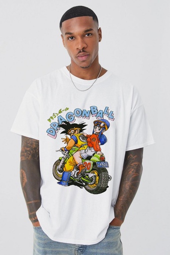 Knite wolf Men's oversize White T-shirt  Premium 180 Gsm GokuGF edition