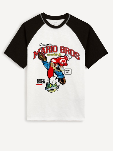 Knite Wolf Mens Printed Round Neck Raglan Half Sleeve