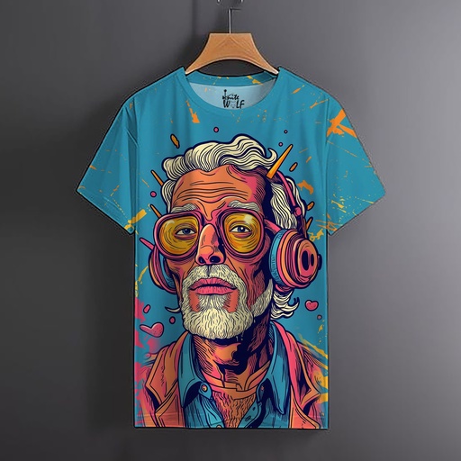 Knite Wolf Regular Men's T-shirt old man print